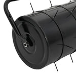 Garden Lawn Roller Pull with Aerator Clamps Black 63 L Iron and Steel 3308006