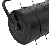 Garden Lawn Roller Pull with Aerator Clamps Black 63 L Iron and Steel 3308006