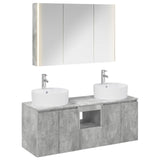 Bathroom Cabinet Set 4 pcs Concrete Grey Engineered Wood 3406466