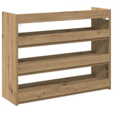 Shoe Rack Artisan Oak 80x25x62 cm Engineered Wood 859922