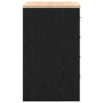 ZNTS Garage Storage Cabinet Black 60x51x85 cm Solid Wood Pine 860599