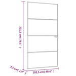 ZNTS Interior Door Black 102x201.5 cm Tempered Glass&Aluminium 153661