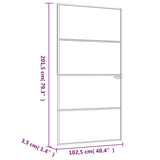 ZNTS Interior Door Black 102x201.5 cm Tempered Glass&Aluminium 153661
