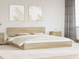 Storage Bed with Drawer Sonoma Oak 200 x 200 cm Engineered Wood 3412243