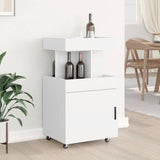 Bar Cart White 50x41x89 cm Engineered Wood 848262