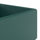 146948 Luxury Basin Overflow Square Matt Dark Green 41x41 cm Ceramic