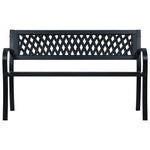 Garden Bench 125 cm Black Steel 47943
