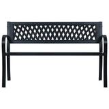 Garden Bench 125 cm Black Steel 47943