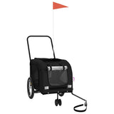 Pet Bike Trailer Black Oxford Fabric and Iron 93898