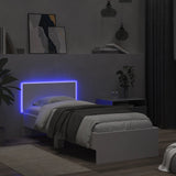 Bed Frame without Mattress with LED Lights White 90x190 cm Single 838834