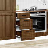 Kitchen Base Cabinet Lucca Brown Oak Engineered Wood 854237
