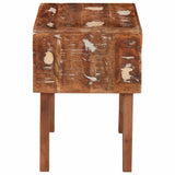 End Table with Shelf Brown 40 x 32 x 46 cm Solid Reclaim Wood 4104552