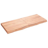 Wall Shelf Light Brown 120x50x cm Treated Solid Wood Oak 363697