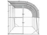 Against Wall Chicken Coop Silver 400 x 100 x 215 cm 3434706