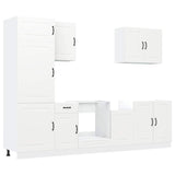 ZNTS 7 Piece Kitchen Cabinet Set Kalmar White Engineered Wood 3314761