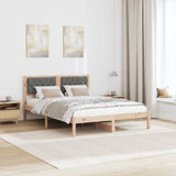 Bed Frame with Headboard Dark Grey 150 x 200 cm Solid Pine Wood 878180
