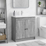 Bathroom under Sink Cabinet Grey Sonoma 78.5 x 37.5 x 81 cm 890080