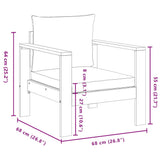 Garden Chair with Cushions Solid Wood Acacia 367627