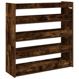 Shoe Rack Smoked Oak 80x25x81 cm Engineered Wood 859909