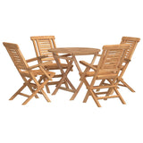 5 Piece Garden Dining Set Solid Wood Teak 3155017