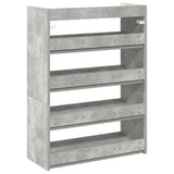 Shoe Rack Concrete Grey 60x25x81 cm Engineered Wood 859881