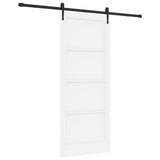 Sliding Door ORKDAL 86 x 211 cm Engineered Wood White and Black 3450327