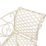 45431 Garden Chaise Lounge 128 cm Metal Antique White