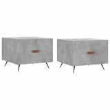 Coffee Tables 2 pcs Concrete Grey 50x50x40 cm Engineered Wood 829341