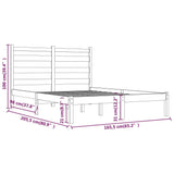 Bed Frame without Mattress Solid Wood 160x200 cm 3103658
