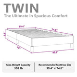 Bed Frame without Mattress Black 100x190 cm Twin Faux Leather 346928