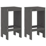3 Piece Garden Bar Set Grey Solid Wood Pine 3157735
