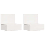 Bedside Table 2 pcs White 42 x 32.5 x 40 cm Solid pine wood 873496