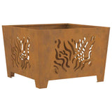 Fire Pit Brown 60 x 60 x 40 cm Weathering steel 858915