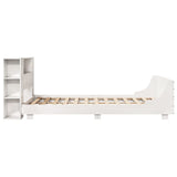 Bed Frame without Mattress White 120x200 cm Solid Wood Pine 3323654