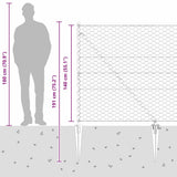Welded Wire Fence with Spikes 50 x 1.4 m 3353282