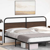 Replace Headboard Brown Oak 200 cm Steel and Engineered Wood 4100345