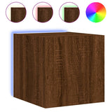 TV Wall Cabinets with LED Lights 2 pcs Brown Oak 30.5x35x30 cm 837231