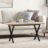 Coffee Table X-Frame 90x40x45.5 cm Solid Wood Pine and Steel 3282752