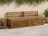 2-Piece Bench Cushions VUGHT 2 pcs 100% Polyester Taupe 951337