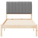 Bed Frame with Upholstered Headboard Light Grey 90 x 190 cm 878084