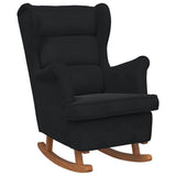 Rocking Chair with Cushion Black 92 x 71 x 100 cm Plywood 42012852