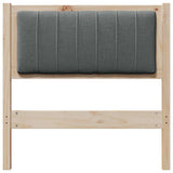 Upholstered Headboard Brown 75 cm Solid Pine Wood 879095