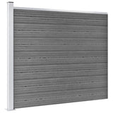 Fence Panel Set WPC 353x146 cm Grey 3070455