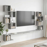 Wall-Mounted TV Shelf Grey Sonoma 160 x 15 x 94 cm 8012313