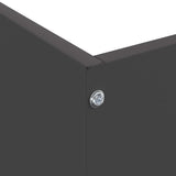 Lawn Edging 6 pcs Black 50 x 50 x 13 cm Steel 874717