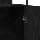 Bathroom Furniture Set with Door 4 pcs Black 33 x 33 x 185.5 cm 3334429
