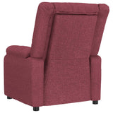 Massage Chair Wine Red Fabric 348123
