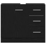 Sink Cabinet Black Oak 63x30x54 cm Engineered Wood 862022