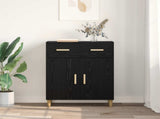Sideboard Black oak 34 x 69.5 x 89 cm Engineered wood 880672