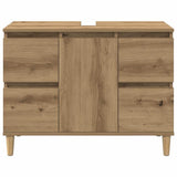 Sink Cabinet Artisan Oak 80x33x60 cm Engineered Wood 857127